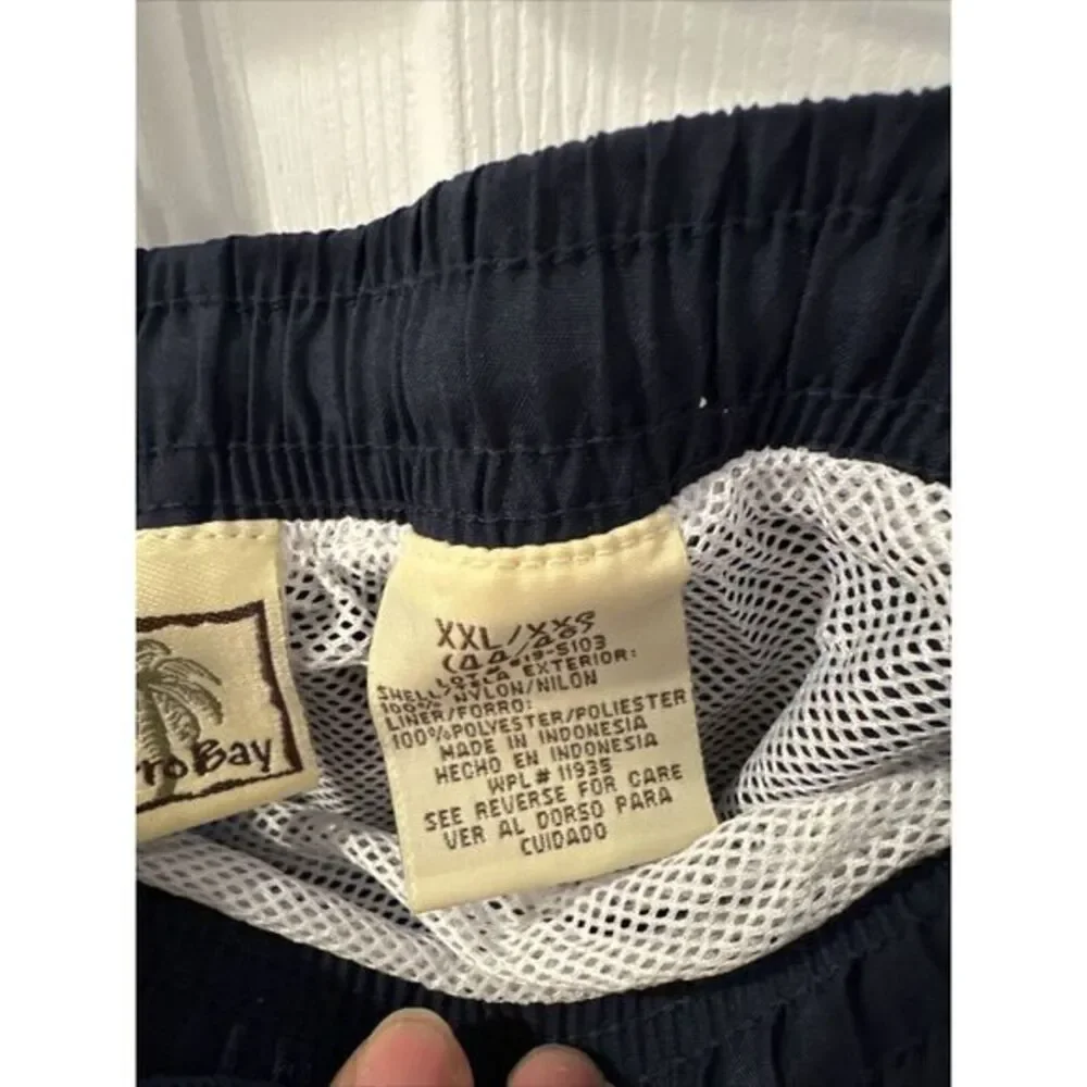 Morro Bay‎ Swim Trunks Mens XXL Navy Blue Mesh Lined Nylon Board Shorts
